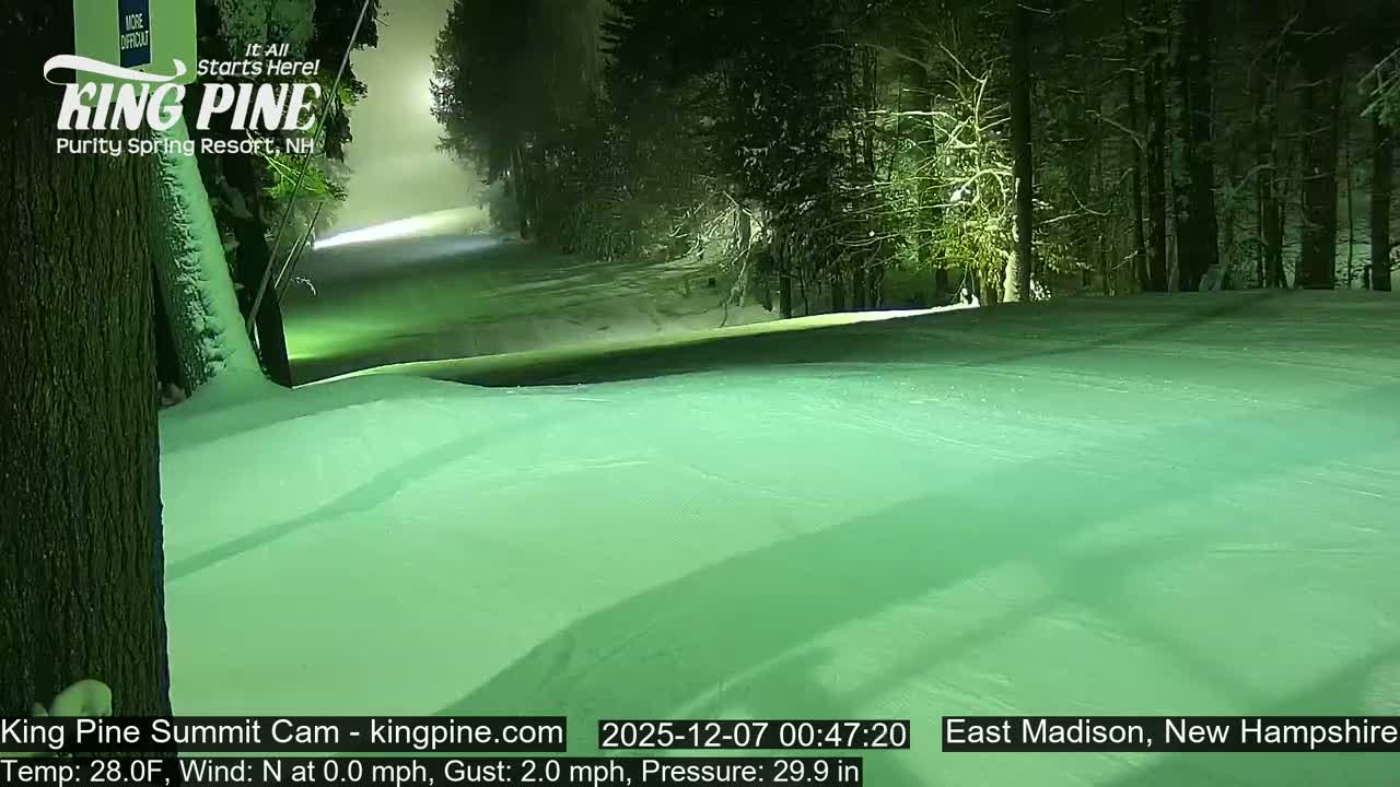 King Pine Summit Ski Area Live Cam -  Madison,  New Hampshire, USA