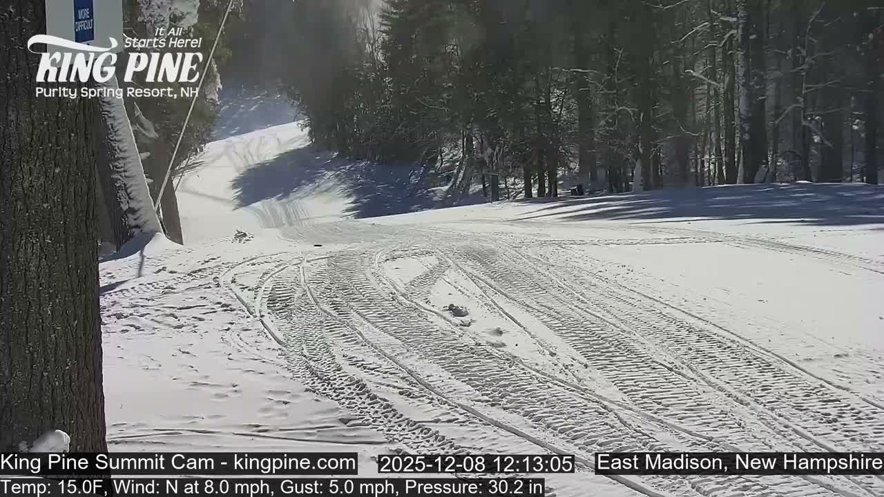 King Pine Summit Ski Area Live Cam -  Madison,  New Hampshire, USA