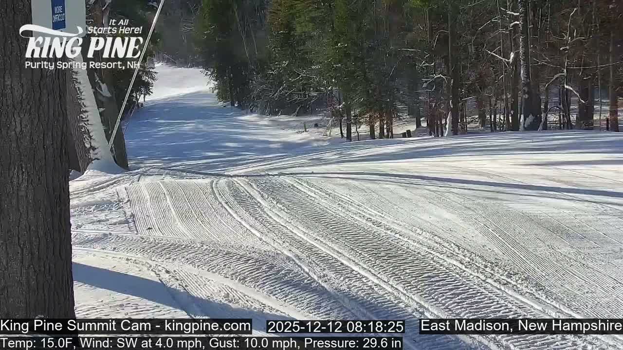 King Pine Summit Ski Area Live Cam -  Madison,  New Hampshire, USA