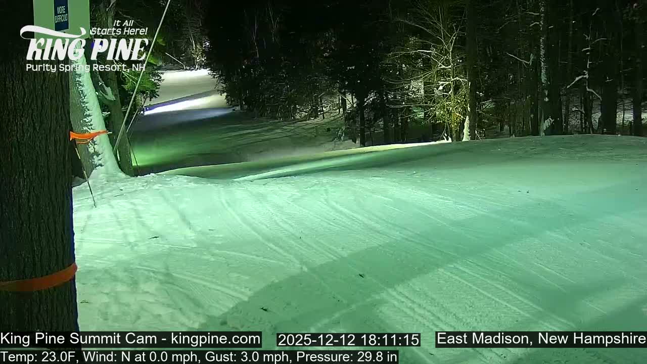 King Pine Summit Ski Area Live Cam -  Madison,  New Hampshire, USA