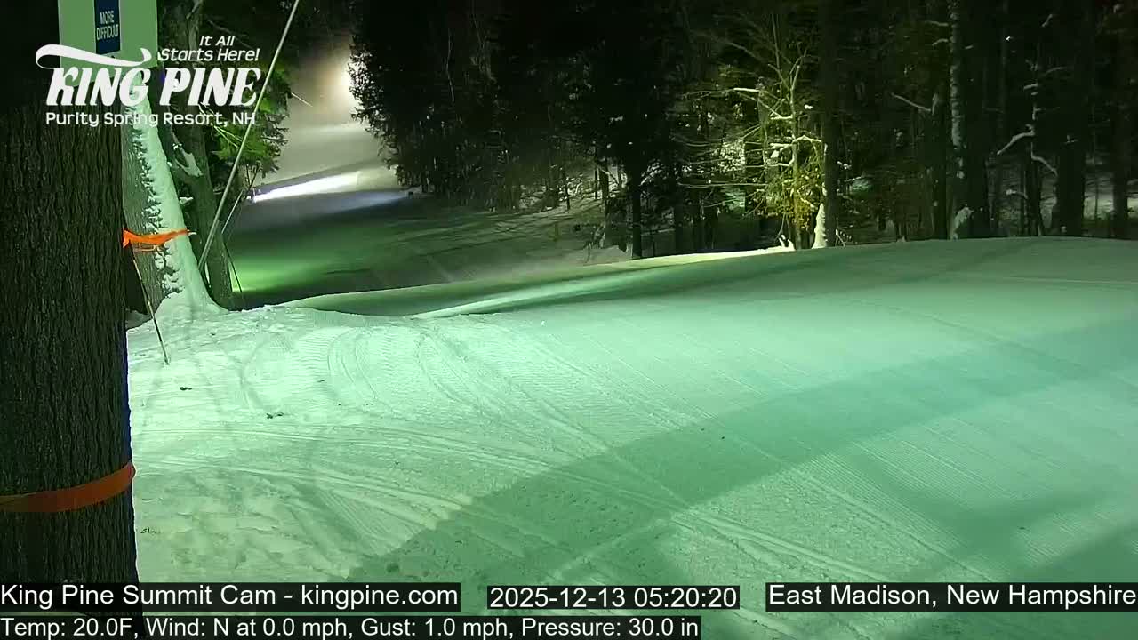 King Pine Summit Ski Area Live Cam -  Madison,  New Hampshire, USA