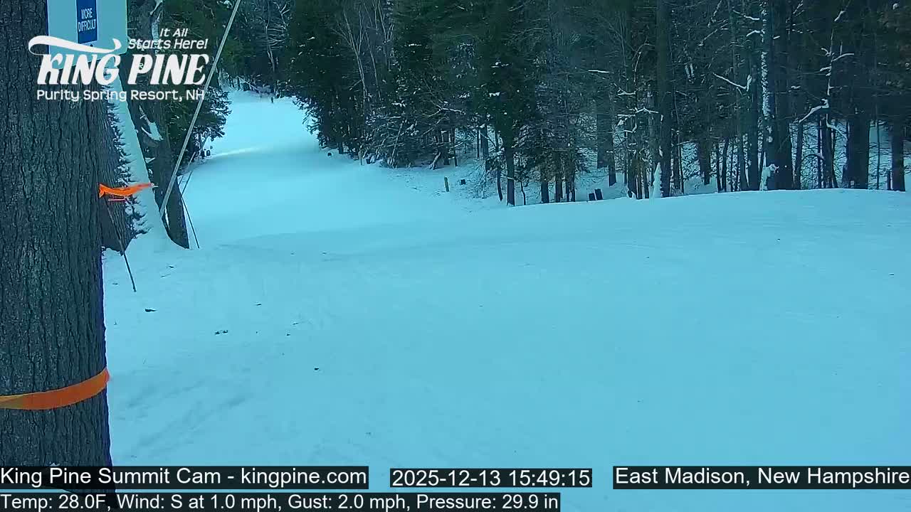 King Pine Summit Ski Area Live Cam -  Madison,  New Hampshire, USA