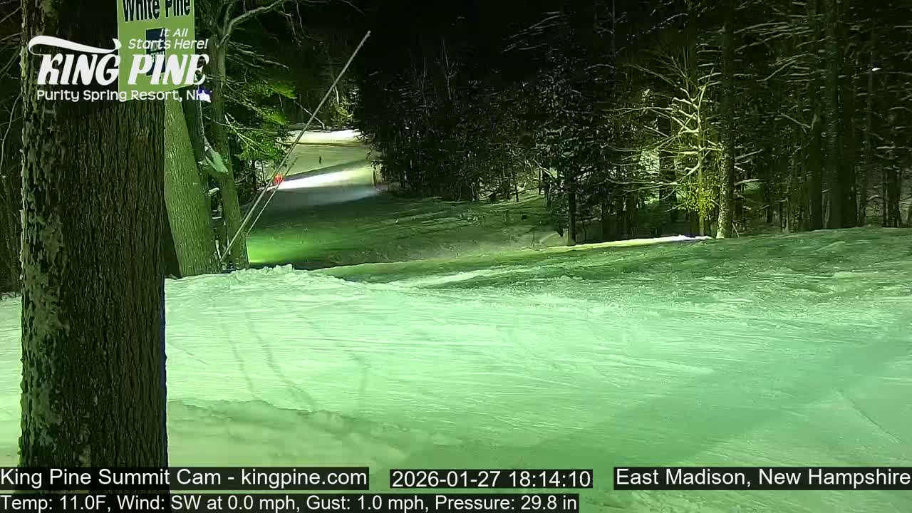 King Pine Summit Ski Area Live Cam -  Madison,  New Hampshire, USA