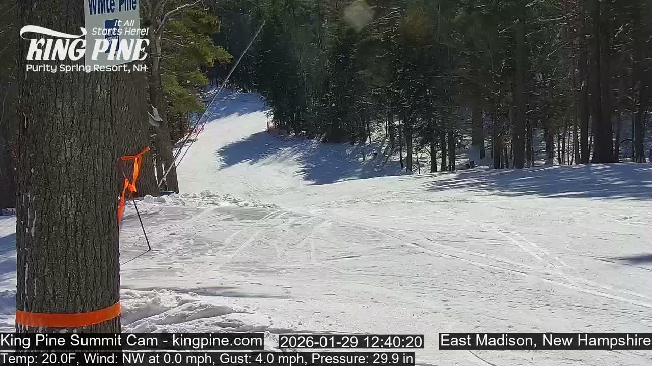 King Pine Summit Ski Area Live Cam -  Madison,  New Hampshire, USA