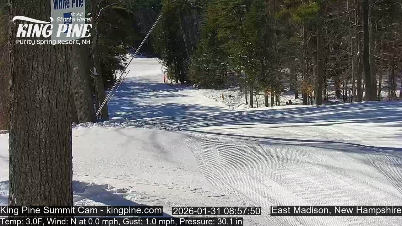 King Pine Summit Ski Area Live Cam -  Madison,  New Hampshire, USA