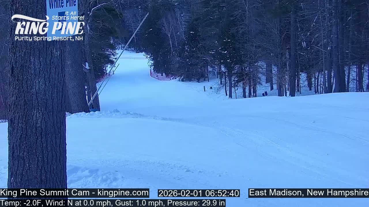 King Pine Summit Ski Area Live Cam -  Madison,  New Hampshire, USA
