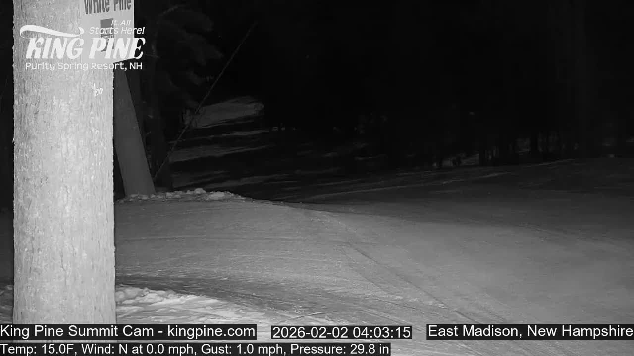 King Pine Summit Ski Area Live Cam -  Madison,  New Hampshire, USA