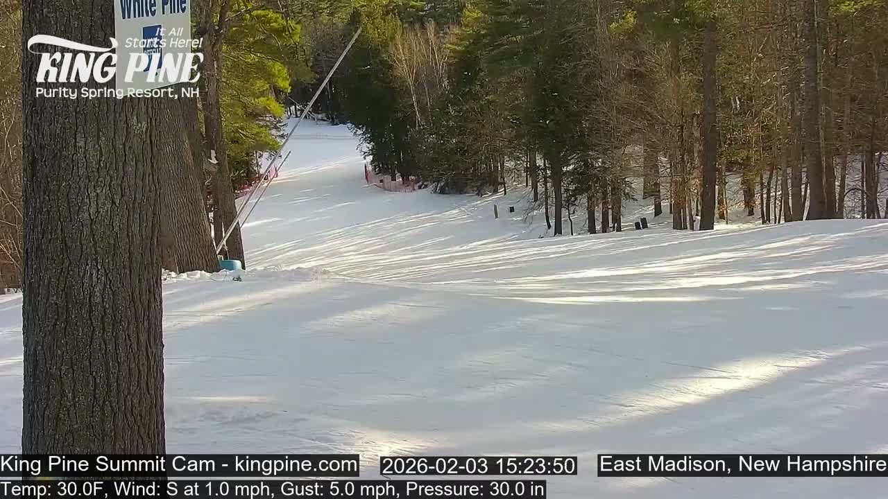 King Pine Summit Ski Area Live Cam -  Madison,  New Hampshire, USA