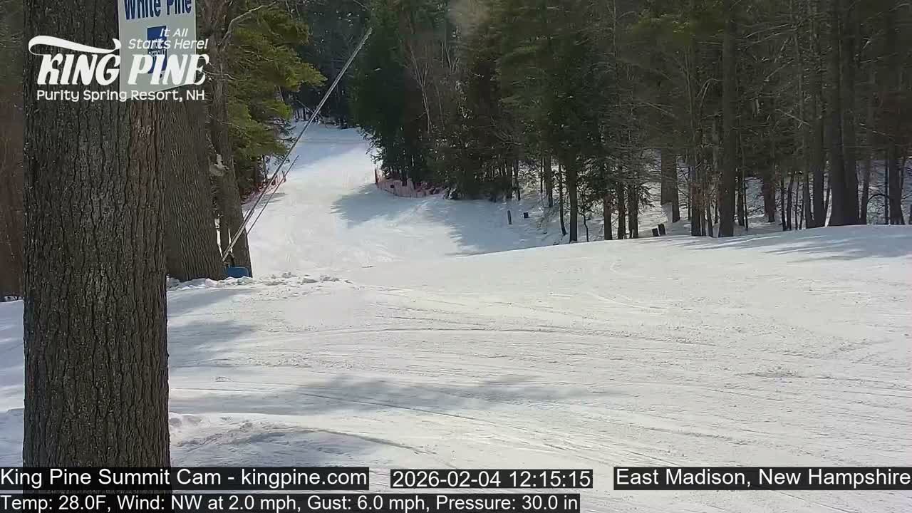 King Pine Summit Ski Area Live Cam -  Madison,  New Hampshire, USA