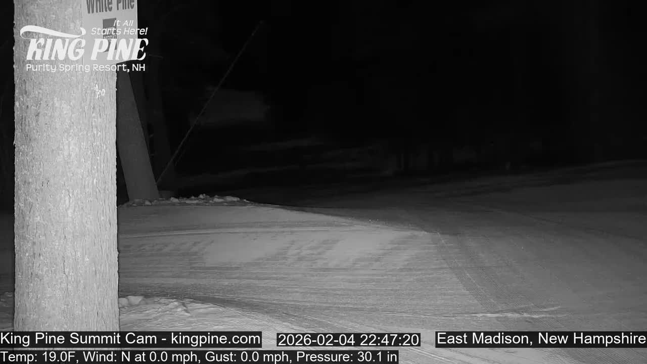 King Pine Summit Ski Area Live Cam -  Madison,  New Hampshire, USA