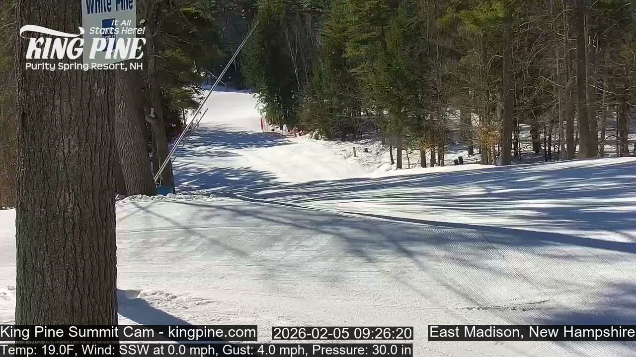 King Pine Summit Ski Area Live Cam -  Madison,  New Hampshire, USA
