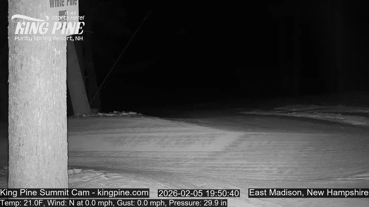 King Pine Summit Ski Area Live Cam -  Madison,  New Hampshire, USA
