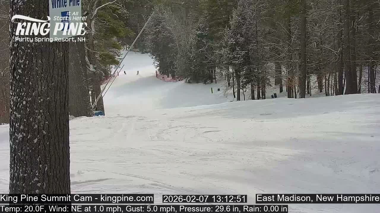 King Pine Summit Ski Area Live Cam -  Madison,  New Hampshire, USA