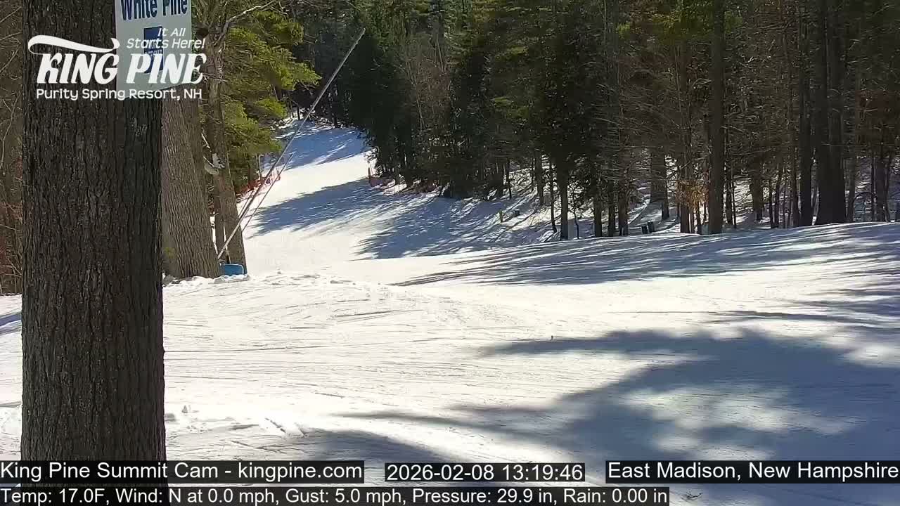 King Pine Summit Ski Area Live Cam -  Madison,  New Hampshire, USA