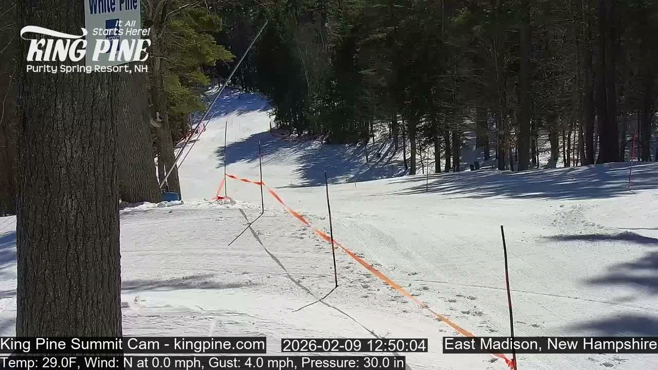 King Pine Summit Ski Area Live Cam -  Madison,  New Hampshire, USA