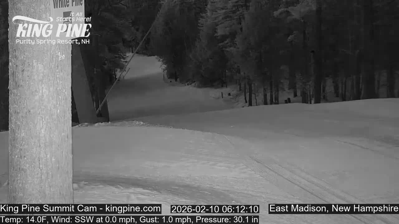 King Pine Summit Ski Area Live Cam -  Madison,  New Hampshire, USA