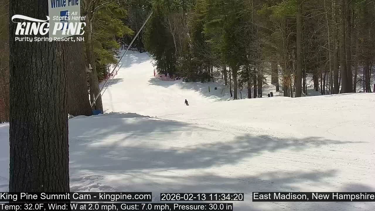 King Pine Summit Ski Area Live Cam -  Madison,  New Hampshire, USA
