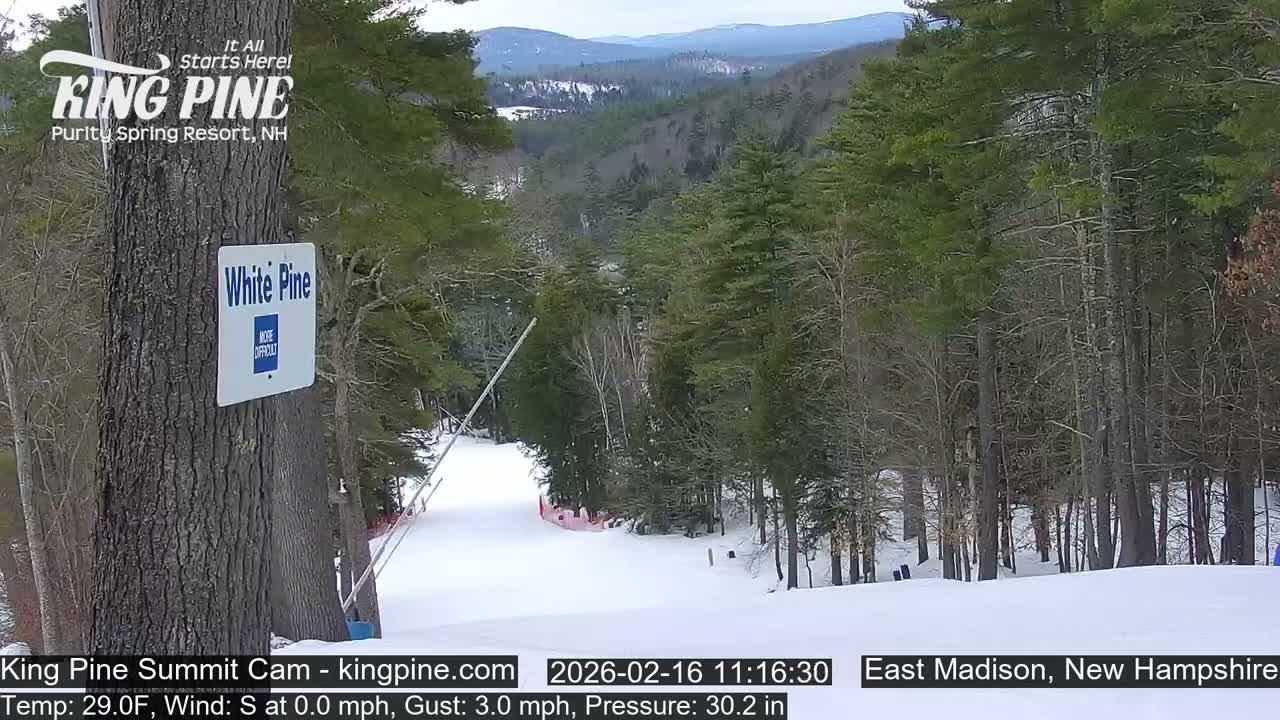 King Pine Summit Ski Area Live Cam -  Madison,  New Hampshire, USA