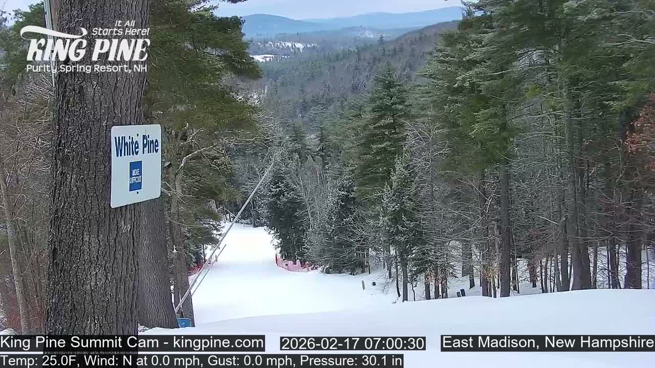 King Pine Summit Ski Area Live Cam -  Madison,  New Hampshire, USA
