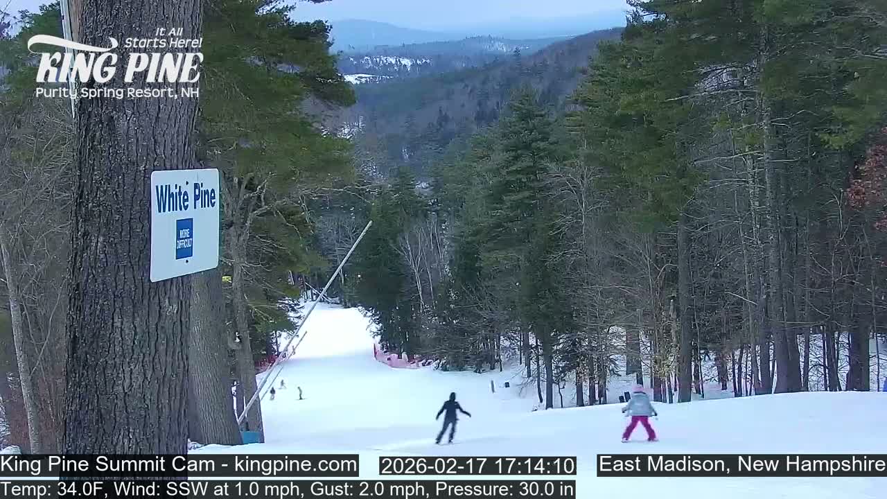 King Pine Summit Ski Area Live Cam -  Madison,  New Hampshire, USA