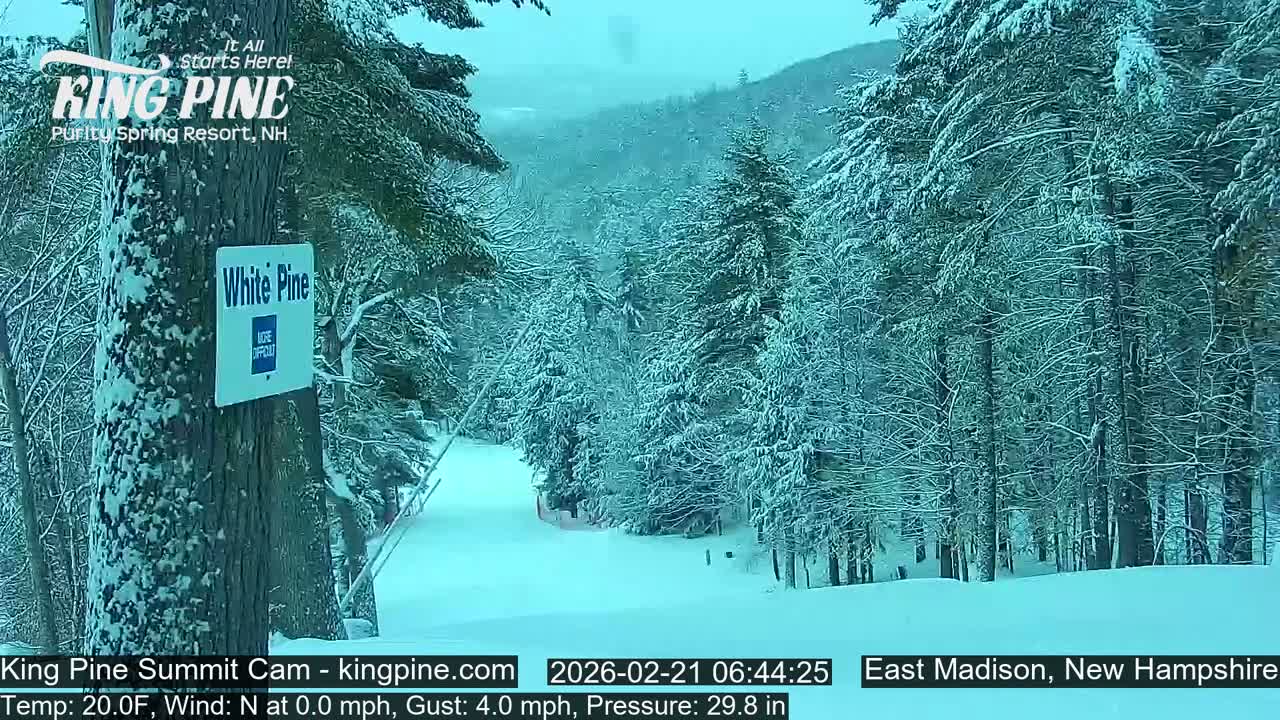 King Pine Summit Ski Area Live Cam -  Madison,  New Hampshire, USA