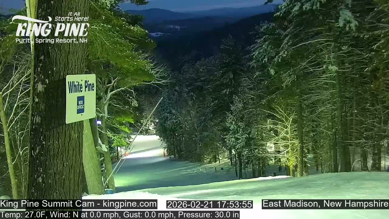 King Pine Summit Ski Area Live Cam -  Madison,  New Hampshire, USA