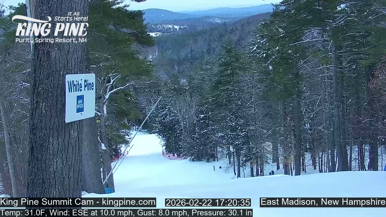 King Pine Summit Ski Area Live Cam -  Madison,  New Hampshire, USA