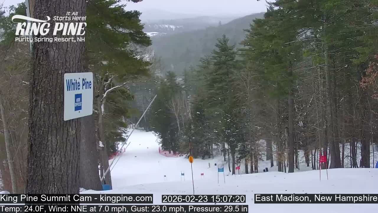 King Pine Summit Ski Area Live Cam -  Madison,  New Hampshire, USA