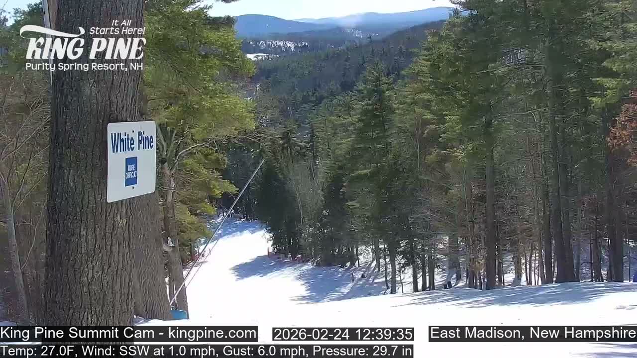 King Pine Summit Ski Area Live Cam -  Madison,  New Hampshire, USA