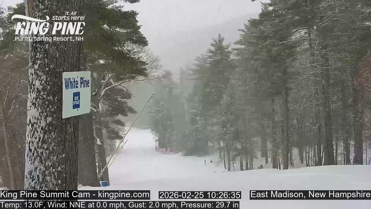 King Pine Summit Ski Area Live Cam -  Madison,  New Hampshire, USA