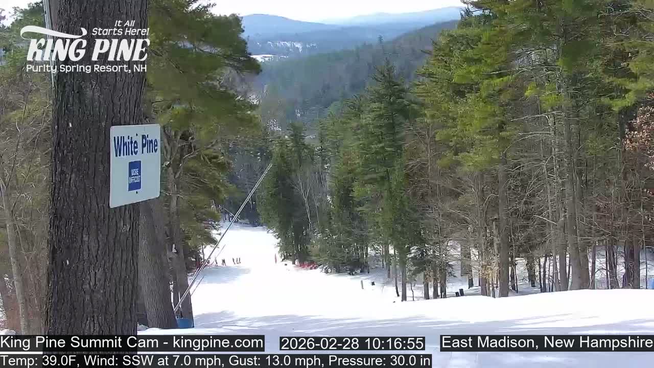 King Pine Summit Ski Area Live Cam -  Madison,  New Hampshire, USA