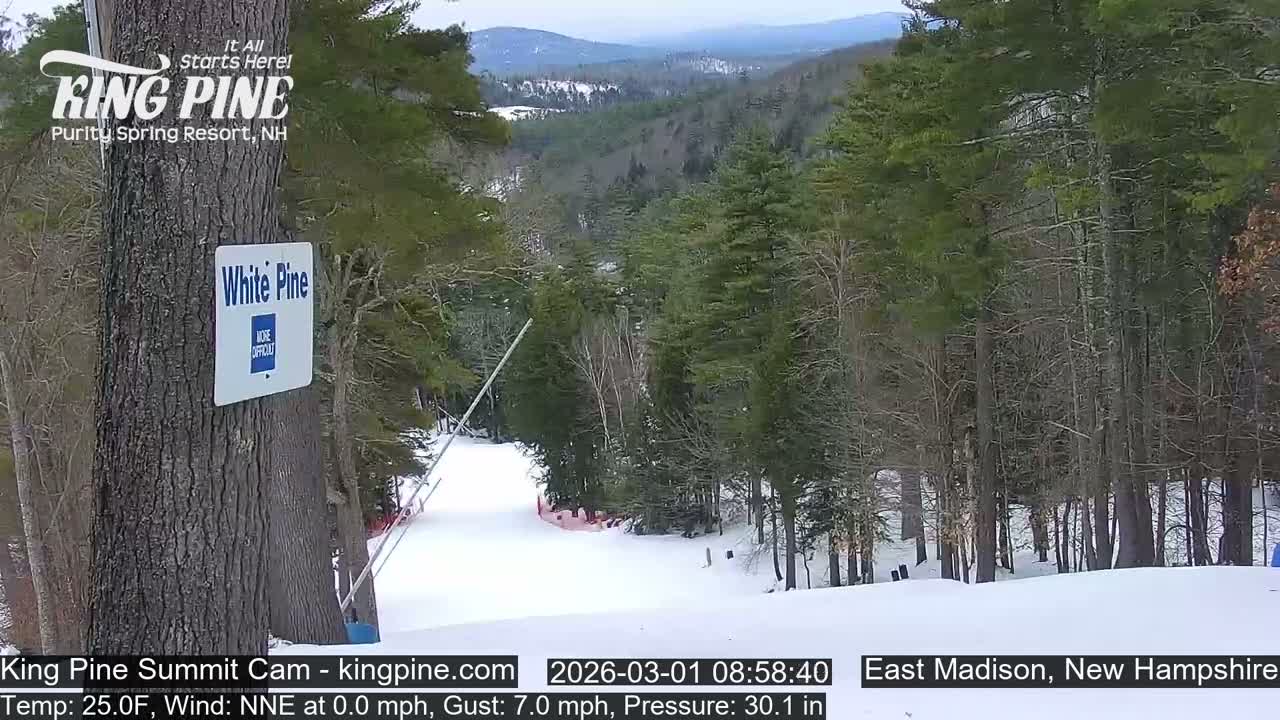 King Pine Summit Ski Area Live Cam -  Madison,  New Hampshire, USA