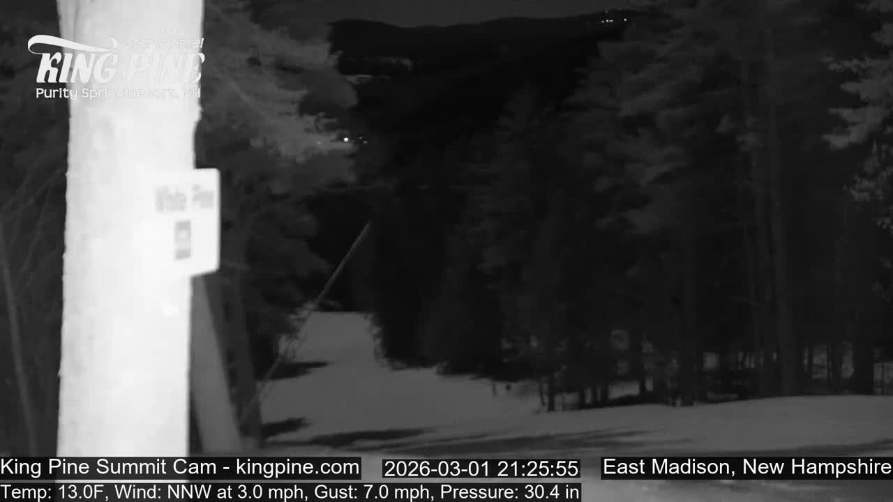 King Pine Summit Ski Area Live Cam -  Madison,  New Hampshire, USA