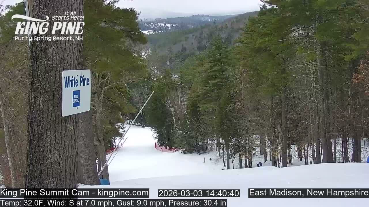 King Pine Summit Ski Area Live Cam -  Madison,  New Hampshire, USA