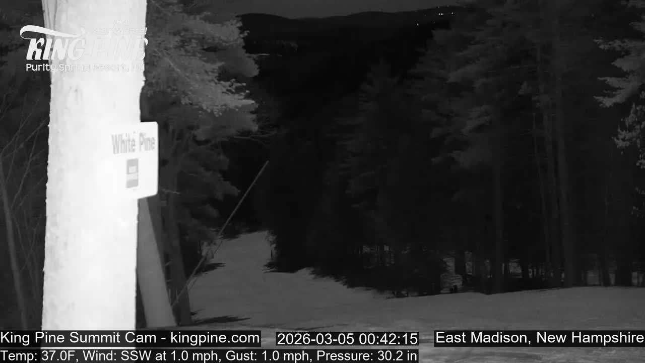 King Pine Summit Ski Area Live Cam -  Madison,  New Hampshire, USA