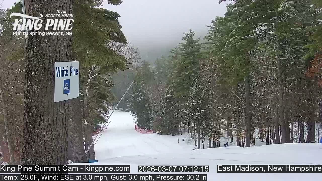 King Pine Summit Ski Area Live Cam -  Madison,  New Hampshire, USA