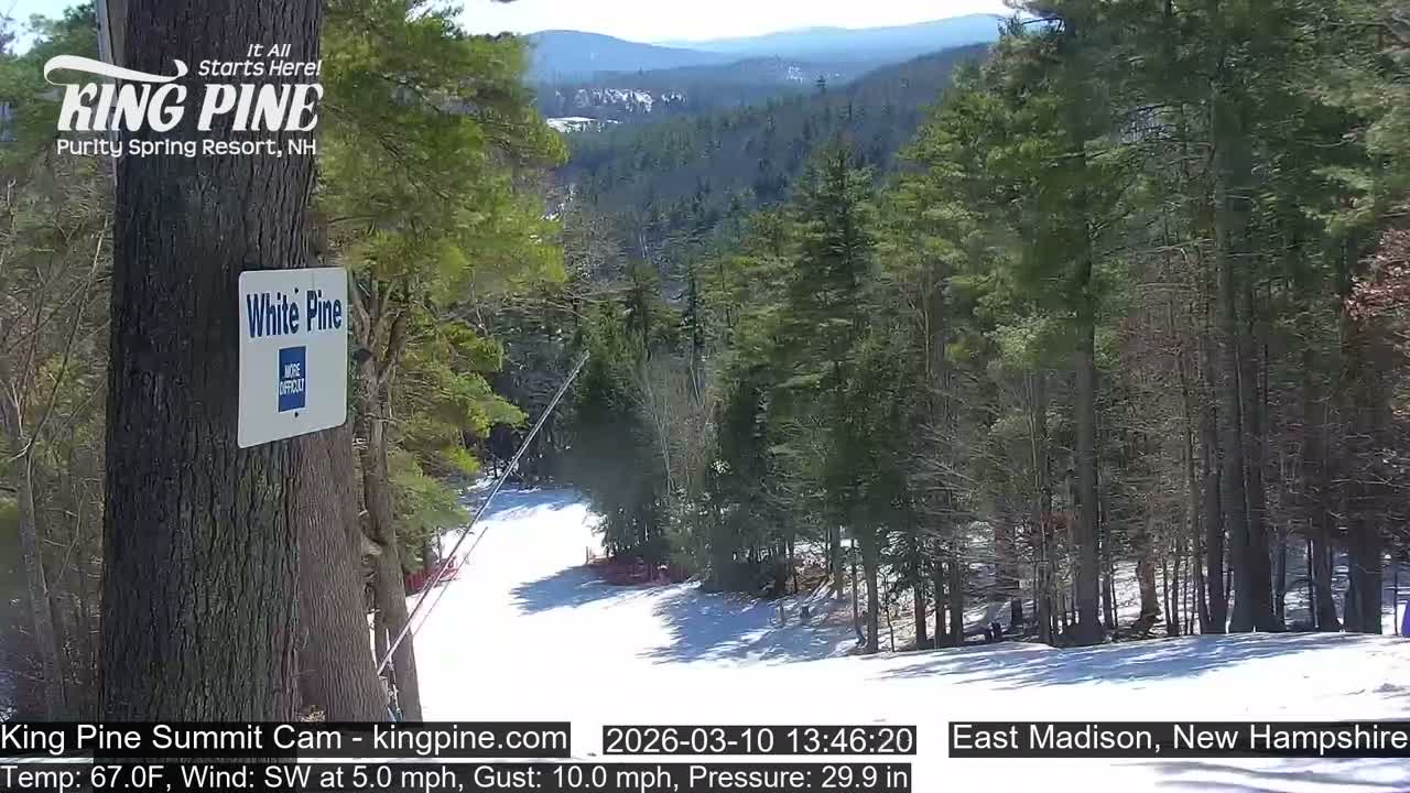 King Pine Summit Ski Area Live Cam -  Madison,  New Hampshire, USA
