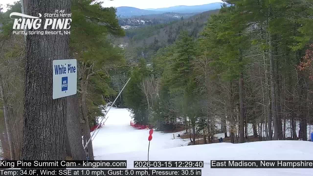 King Pine Summit Ski Area Live Cam -  Madison,  New Hampshire, USA