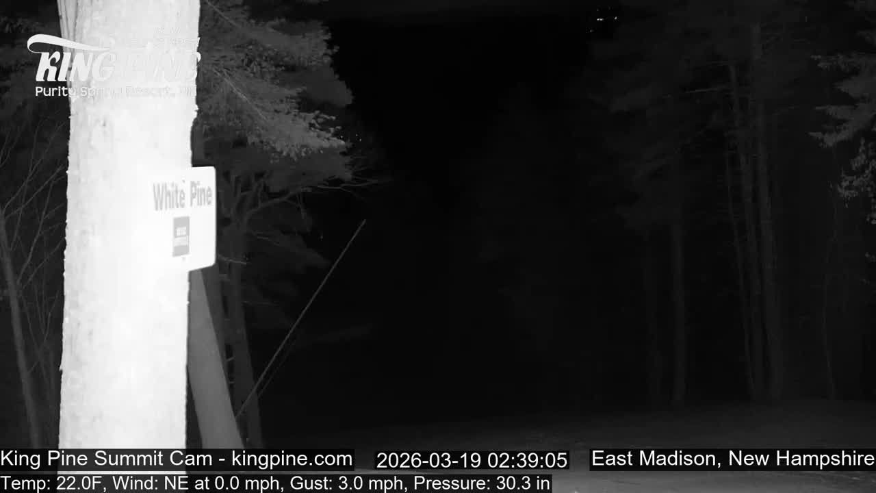 King Pine Summit Ski Area Live Cam -  Madison,  New Hampshire, USA