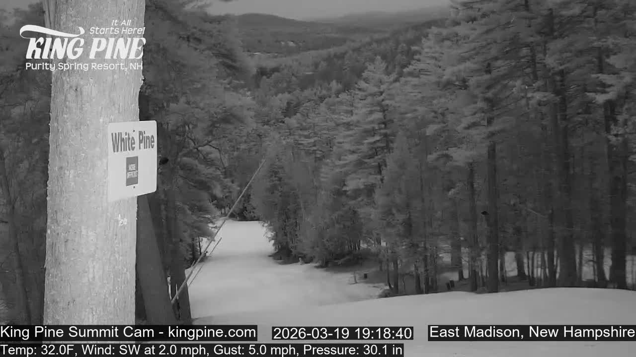 King Pine Summit Ski Area Live Cam -  Madison,  New Hampshire, USA
