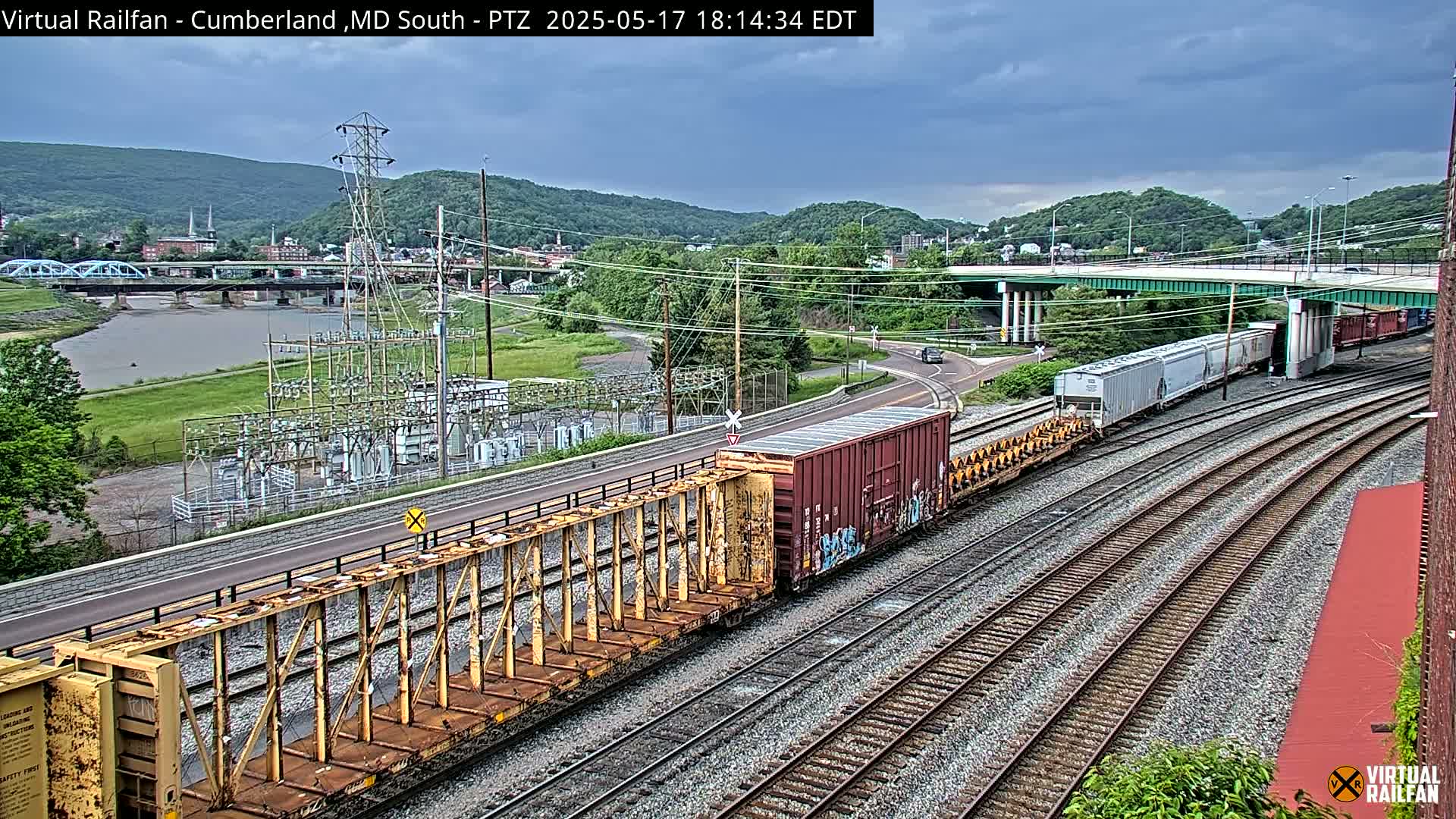 Cumberland City & , Cumberland Train Town  Live Cam - Cumberland, Allegany, Maryland, USA 