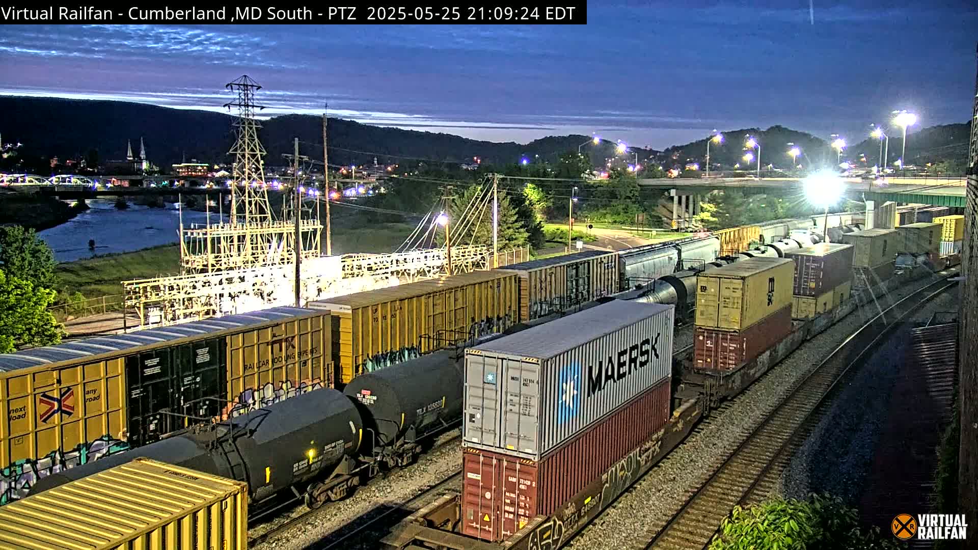 Cumberland City & , Cumberland Train Town  Live Cam - Cumberland, Allegany, Maryland, USA 