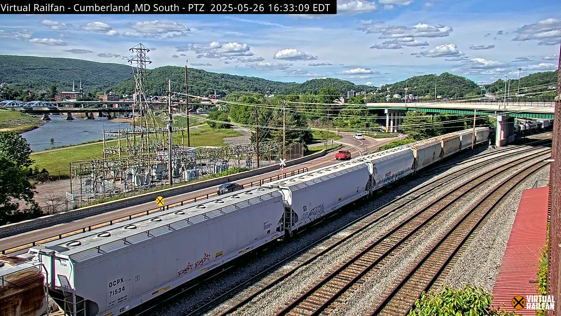 Cumberland City & , Cumberland Train Town  Live Cam - Cumberland, Allegany, Maryland, USA 