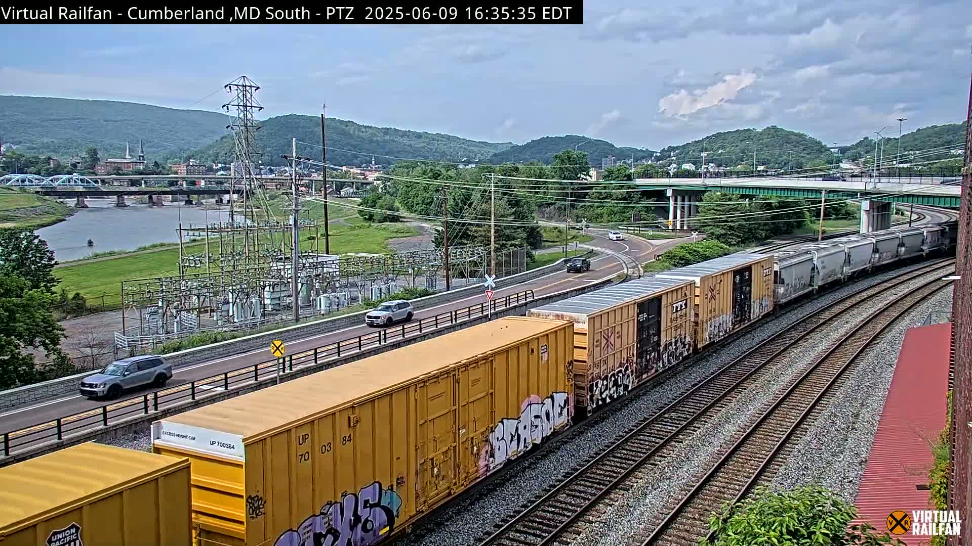 Cumberland City & , Cumberland Train Town  Live Cam - Cumberland, Allegany, Maryland, USA 