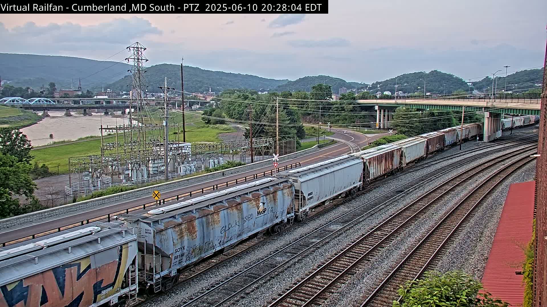Cumberland City & , Cumberland Train Town  Live Cam - Cumberland, Allegany, Maryland, USA 