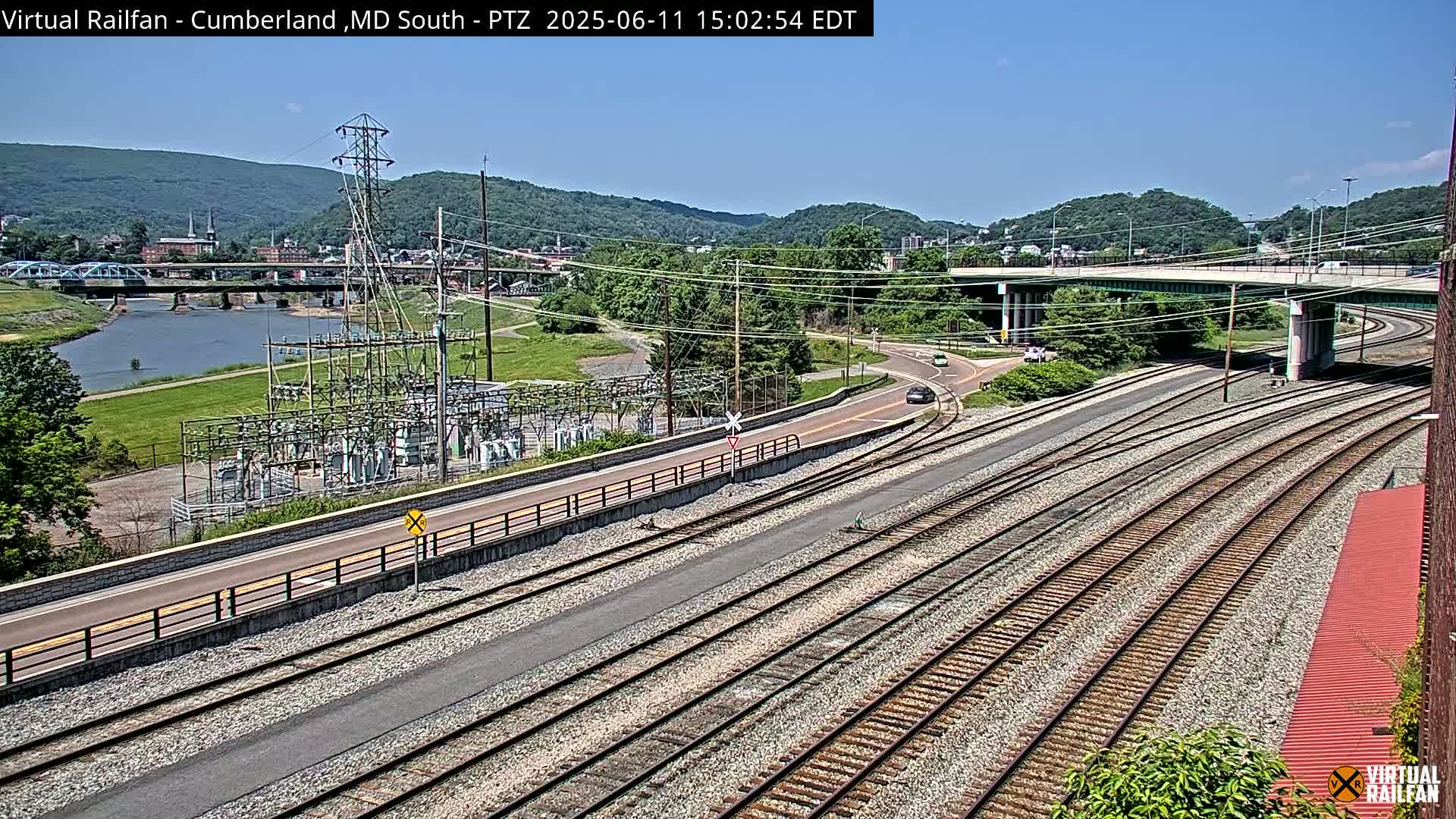 Cumberland City & , Cumberland Train Town  Live Cam - Cumberland, Allegany, Maryland, USA 