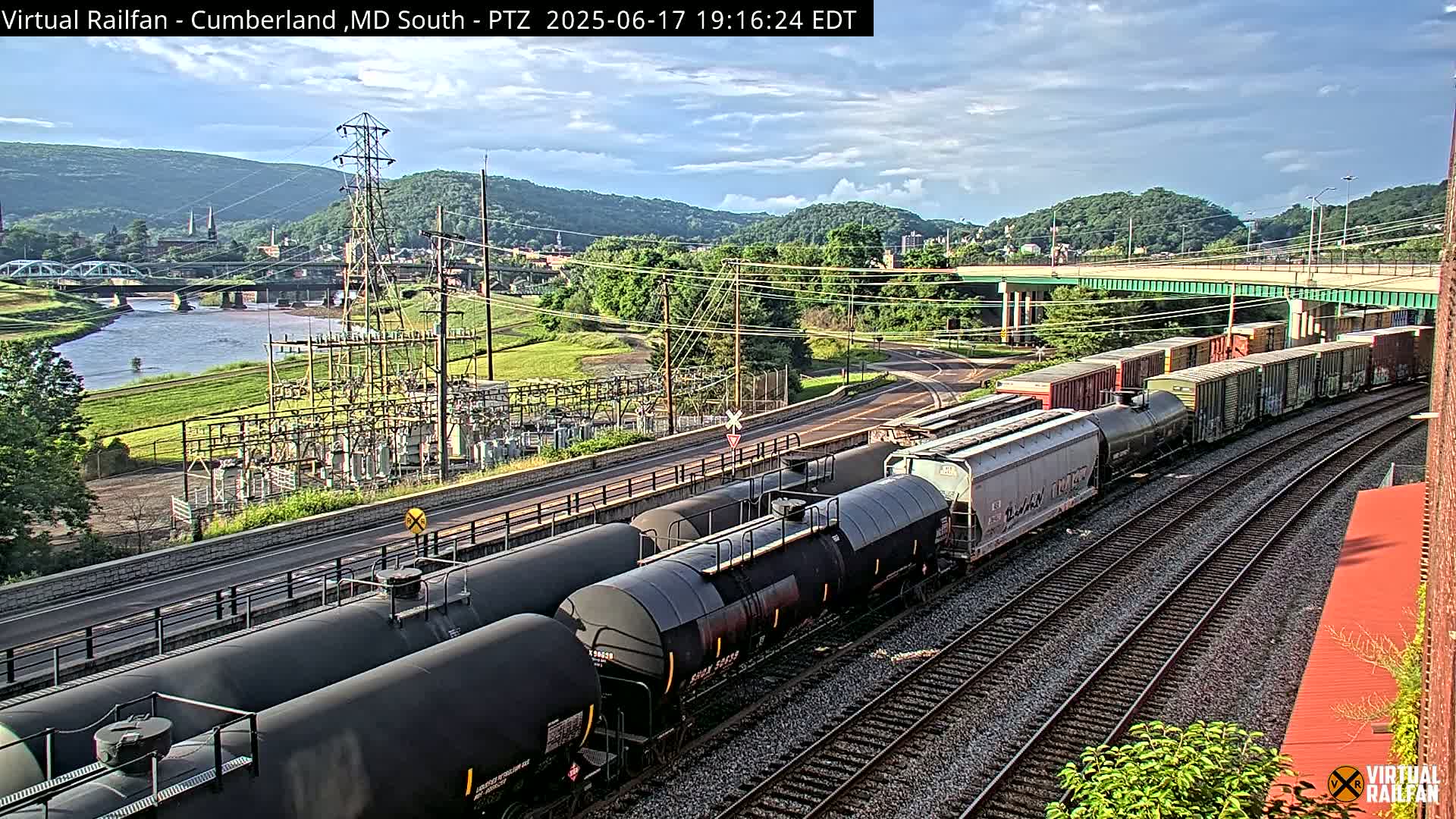 Cumberland City & , Cumberland Train Town  Live Cam - Cumberland, Allegany, Maryland, USA 