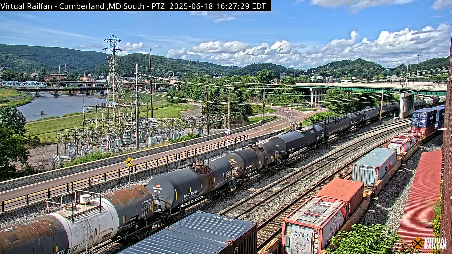 Cumberland City & , Cumberland Train Town  Live Cam - Cumberland, Allegany, Maryland, USA 