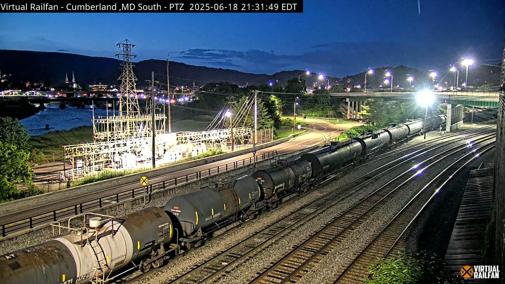 Cumberland City & , Cumberland Train Town  Live Cam - Cumberland, Allegany, Maryland, USA 