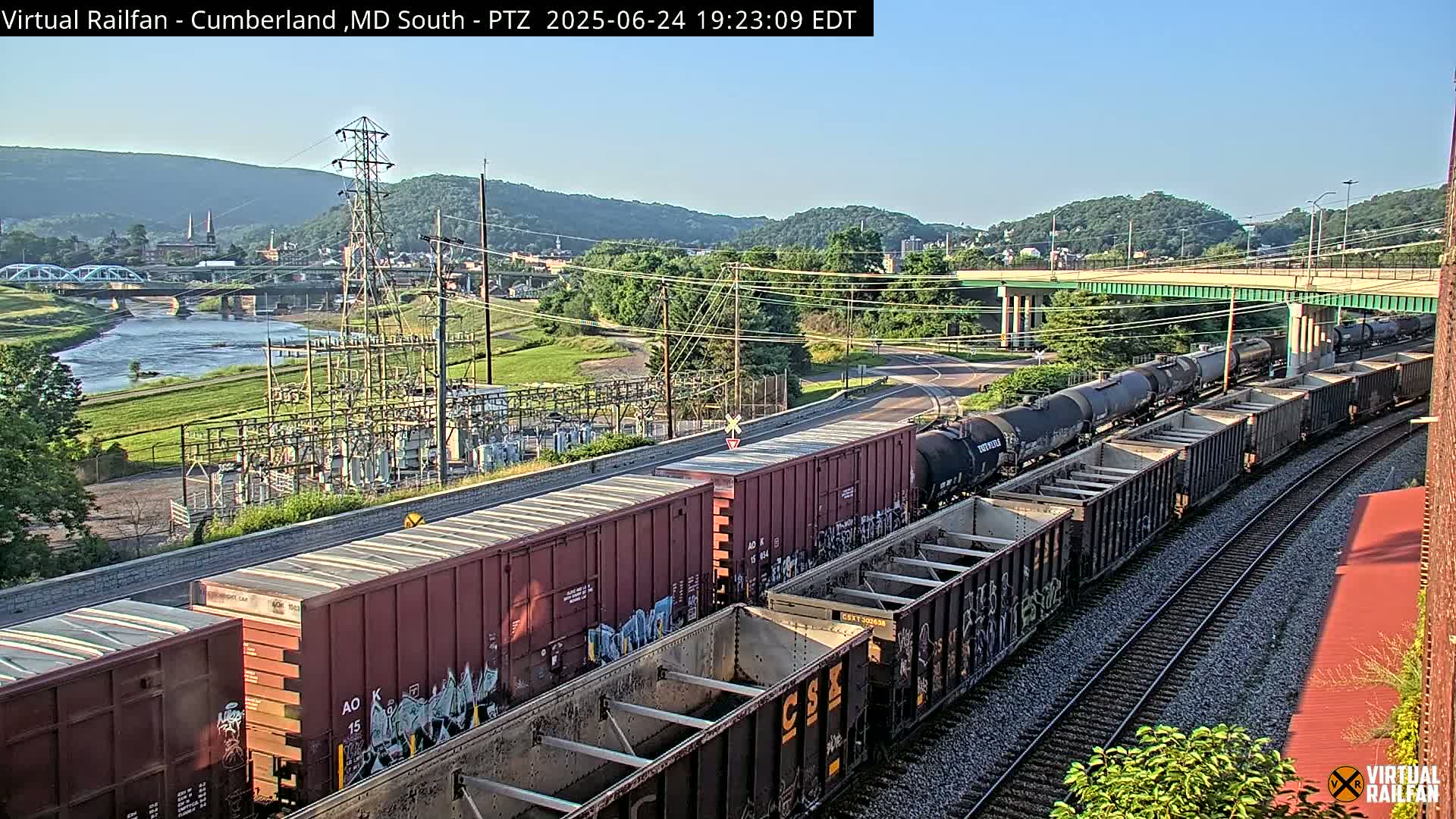 Cumberland City & , Cumberland Train Town  Live Cam - Cumberland, Allegany, Maryland, USA 